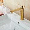 Bathroom Basin Faucet Sink Mixer Tap Solid Brass Tap Water Faucet Waterfall Brushed Gold Matte Black Chrome Basin Mixer Faucet