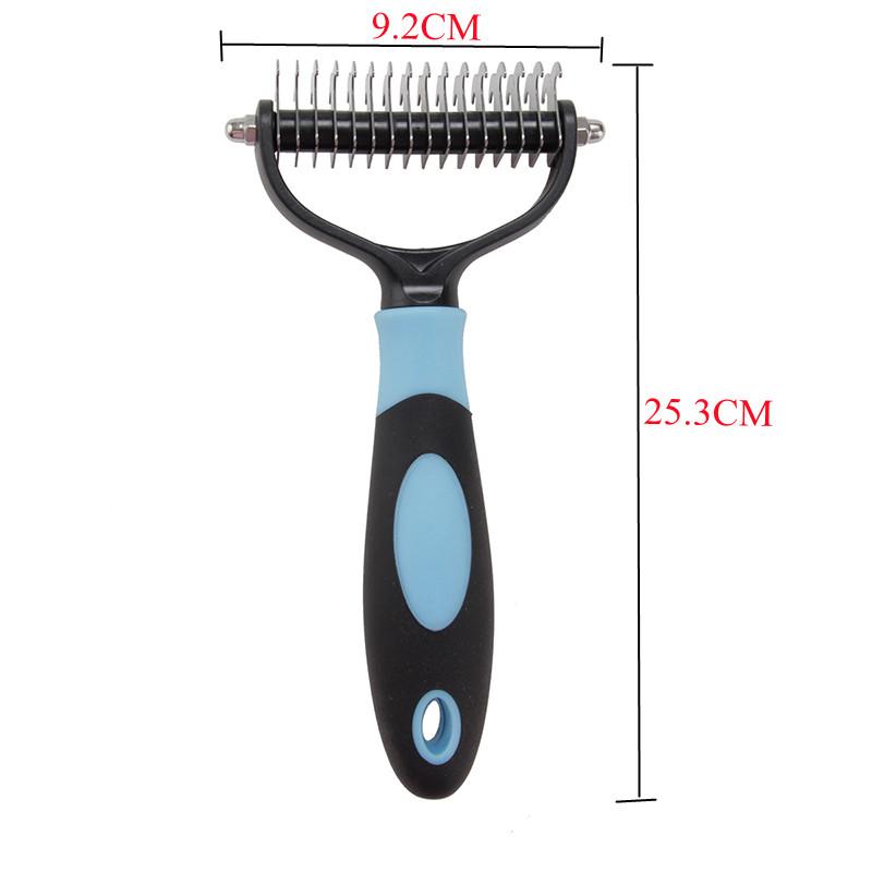 

Резак для узлов на меху домашних животных, инструменты для ухода за собаками, расческа для удаления шерсти домашних кошек, двухсторонняя расческа для товаров для домашних животных, щетка для кошек