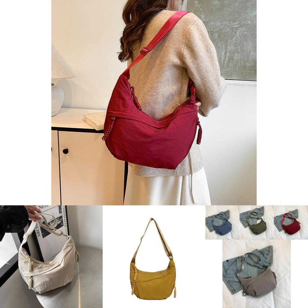 Versatile Sling Tote Bag For Women Trendy Nylon Crossbody Bag For Daily Outfits