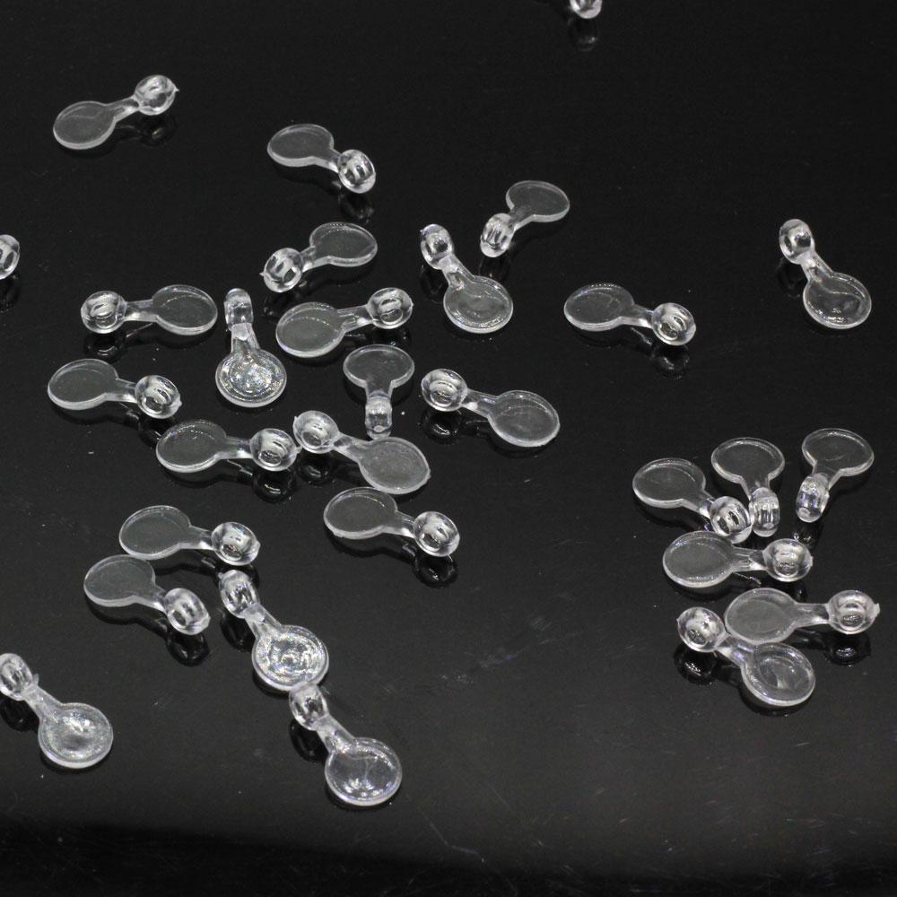 1000Pc Clear Acrylic Bails  Round Transparent Button Bails  Clear Acrylic Plastic Bails for Craft and Jewelry Making Finding