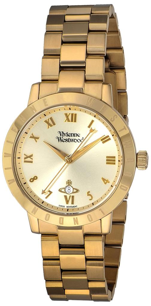 Vivienne Westwood Bloomsbury Watch, Yellow Gold Dial, Women's, VV152GDGD [Parallel Import]
