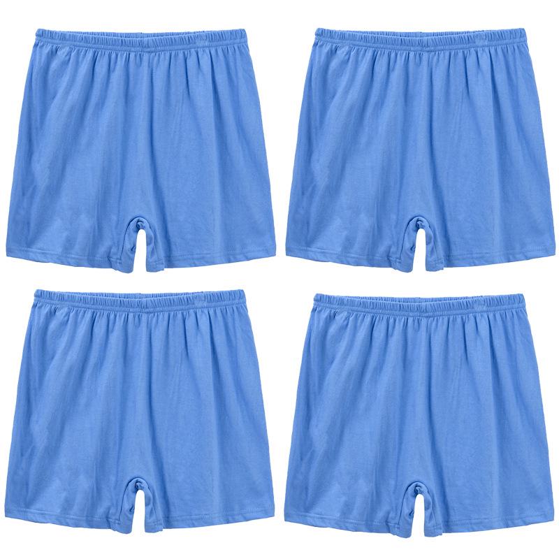 4pcs/set Men's High-Waist Cotton Boxers for Middle-Aged and Elderly - Loose Fit, Plus Size.