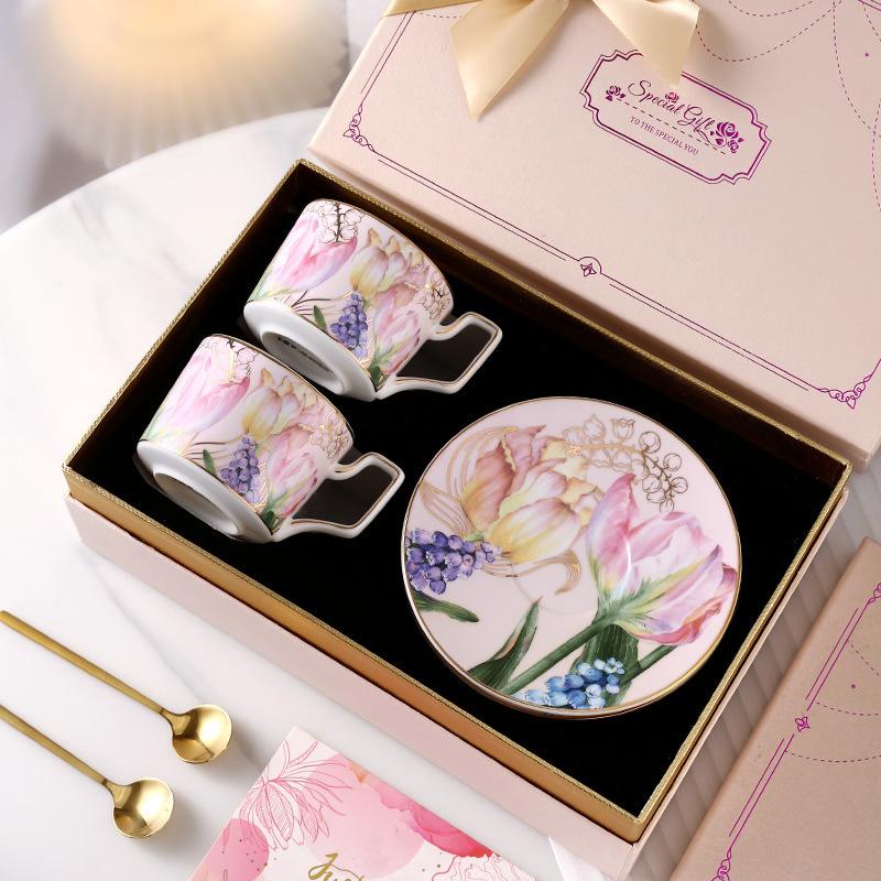 Nosin Nuoxuan Gives Newlyweds Wedding Gifts, Couples Pair Cups, Souvenirs, Ceramic Tulips, Coffee Cups