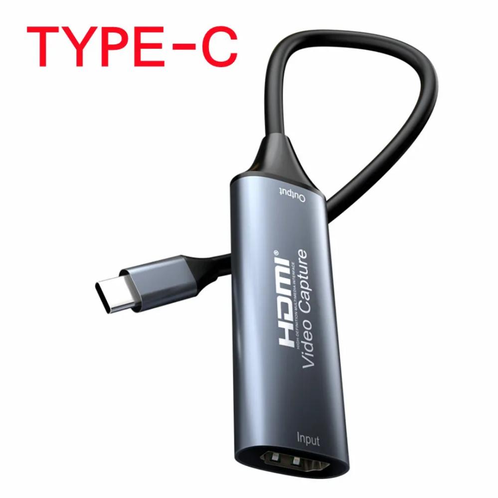 HDMI Video Capture Card 4K 30Hz HDMI To USB 2.0 USB 3.0 USB-C Video Grabber Box For Macbook PS4 PC Game DVD Camera Recording