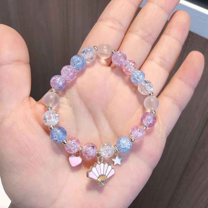 Crystal Bracelet Alloy Colored Beaded Bracelet Student Friendship Fashion Bracelet Bead Glass Hot Selling New Cartoon
