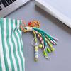 1Pc Cute Dopamine Colorful Beaded Phone Case Lanyard Girls Pencil Bag Makeup Pouch Backpack Deco Buckle Pendant Keychain Rope