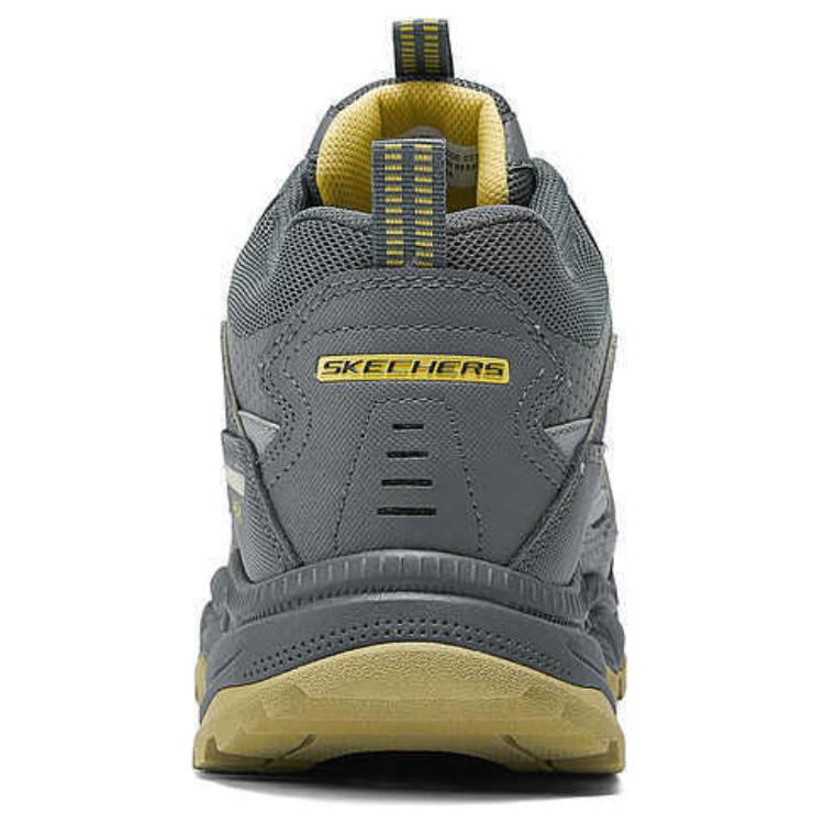 Skechers Outdoor Comfortable Mid-Top Hiking Shoes Men Hiking Shoes Gray Yellow 237742C-CCYL