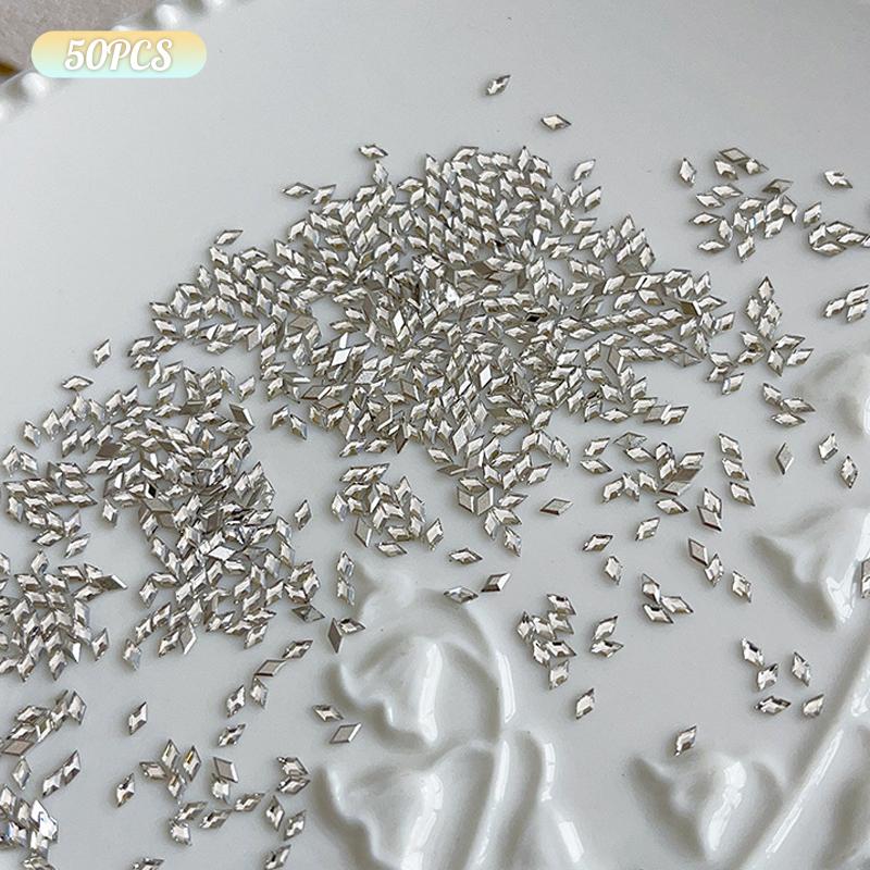 50Pcs Mini Marquise Nail Art Zircon Rhinestone Crystal Diamond Accessories For Nails Decoration Manicure Decor