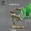 Antique Copper Sika Deer Statue Vintage Home Desktop Decorations Toy Ornaments Crafts Accessories Metal Brass Animal Figurines