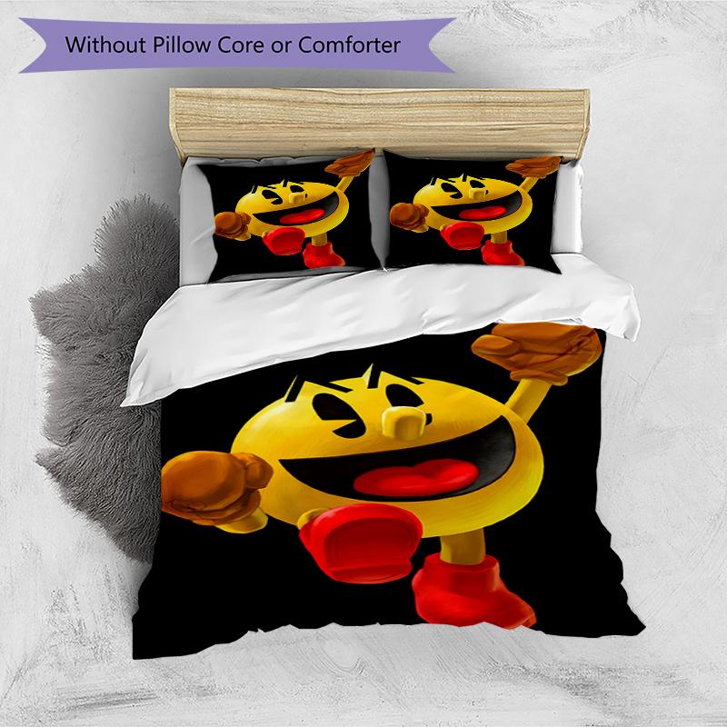 3pcs Duvet Cover Set (1*Duvet Cover + 2*Pillowcase, Without Core),PAC Print Bedding Set, Bedroom Decor, All‑Season, Birthday Gift