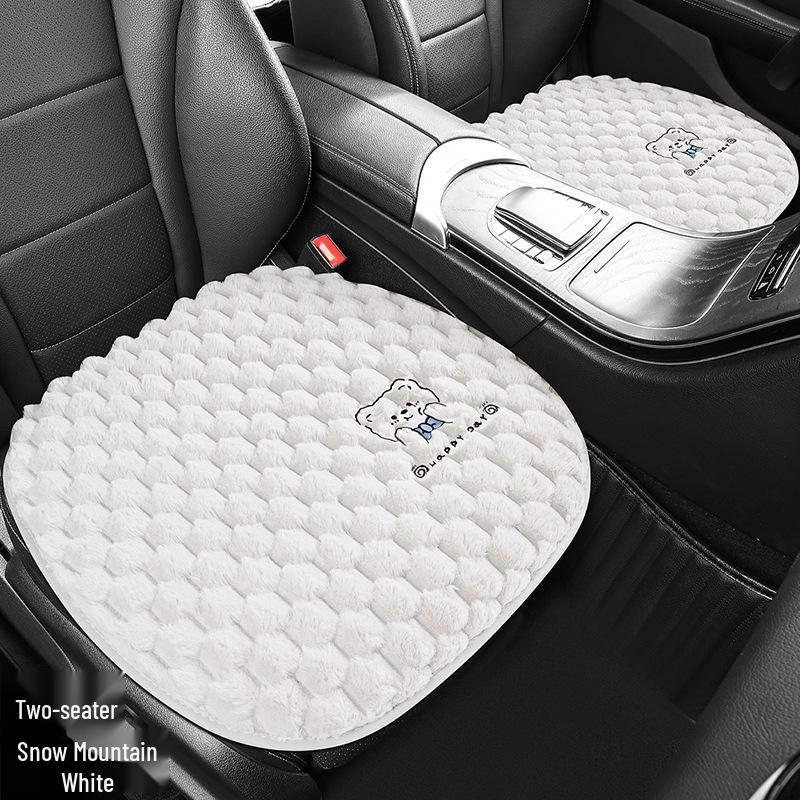 Universal Plush Fleece Car Seat Cushion: Thick, Cozy, and Cute for Autumn and Winter