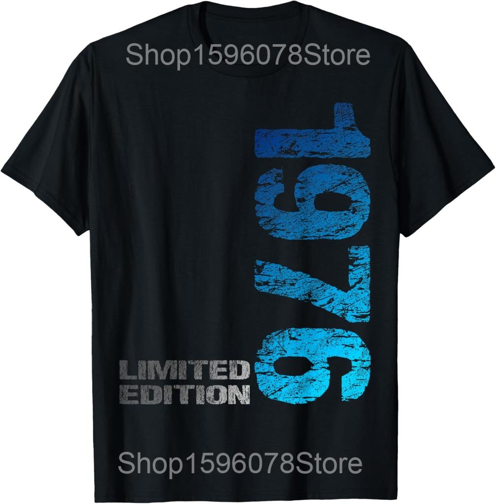 50th Vintage 1976 Birthday Limited Edition 50 Years Old T Shirts Men Streetwear Tee Shirt Short Sleeve Unisex Loose Clothing