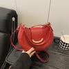 Women's Casual Messenger Bag New Women's Bag Simple Underarm Bag Solid Color Fashion Niche Design Bag Tide 2025 One Shoulder