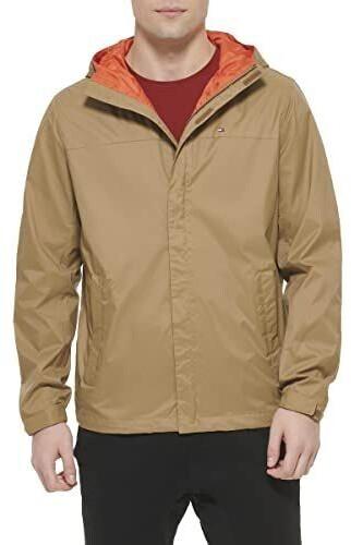 

Демисезонная куртка Tommy Hilfiger Легкая дышащая водонепроницаемая куртка с капюшоном макинтош цвета хаки S