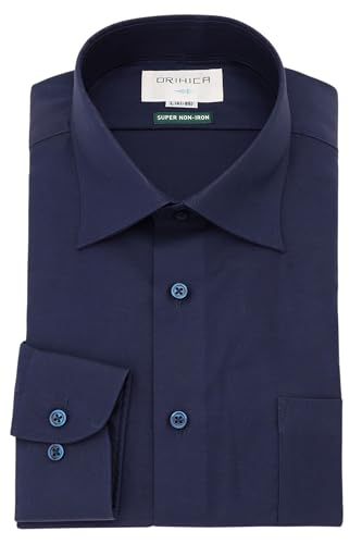 25A39 Стандартный хлопок без глажки WD Темно-синий однотонный_ATLW65NV-2 Темно-синий LL