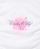 WACKY WILLY Shining Leo Shirred Crop Short Sleeve T-Shirt White