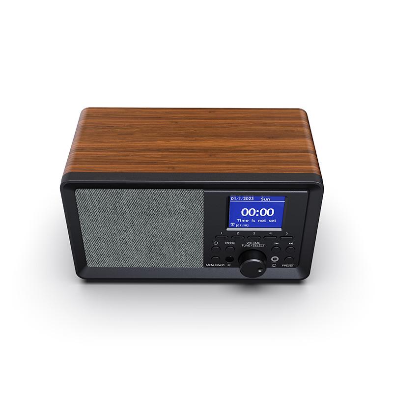 Retro Solid Wood Bluetooth Speaker with DAB Radio