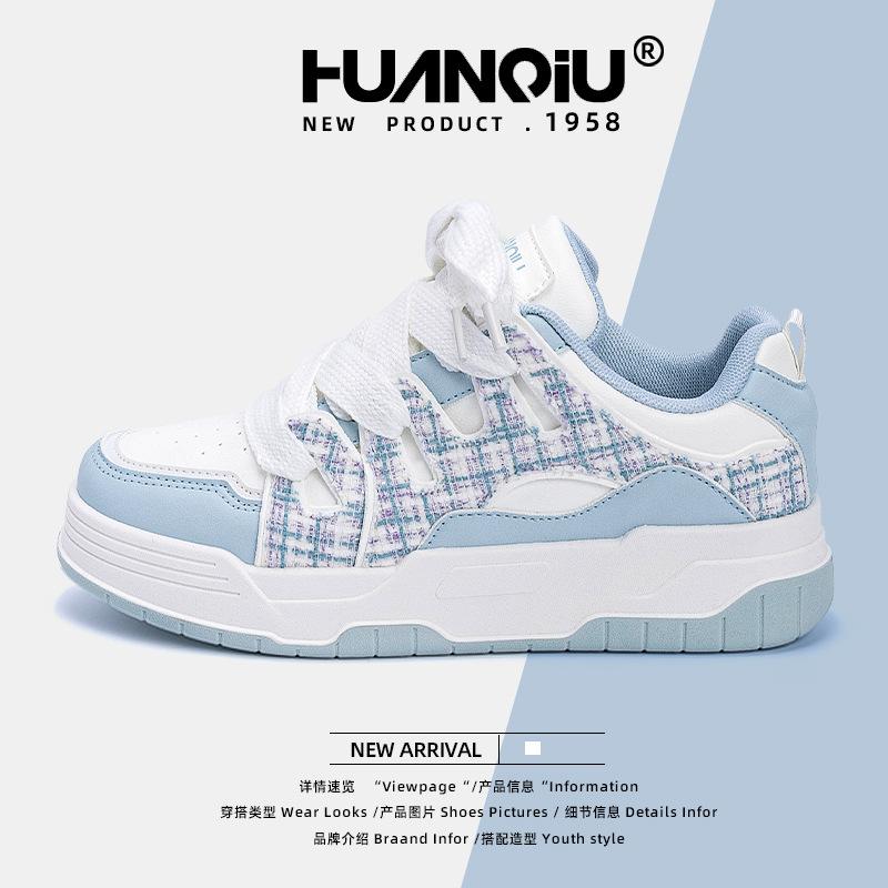 

Глобальная толстая подошва обувь женская ZHQ68001 новая весенняя универсальная нишевая обувь для женщин-студенток повседневная обувь для детей 40 светло-синий