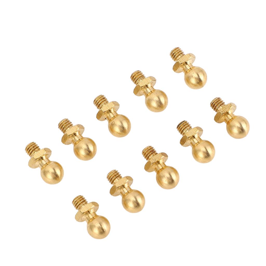 10 Pcs M3 Ball Head Screw Brass Fixing Spherical Screws for 1/10 1/24 1/18 Model Car