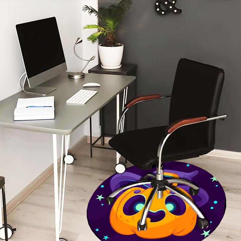 

1pc Office Carpet Chair Mats Pumpkin Panda Halloween Night Perfect for Decorating Office Chairs, Living Rooms, Or Bedrooms.YDT036 80cm by 80cm