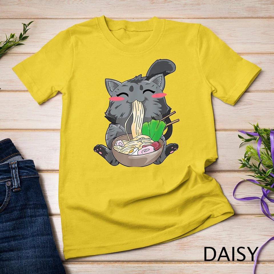 Cat Ramen Anime Kawaii Neko Gift T-Shirt Unisex T-shirt 4 XL