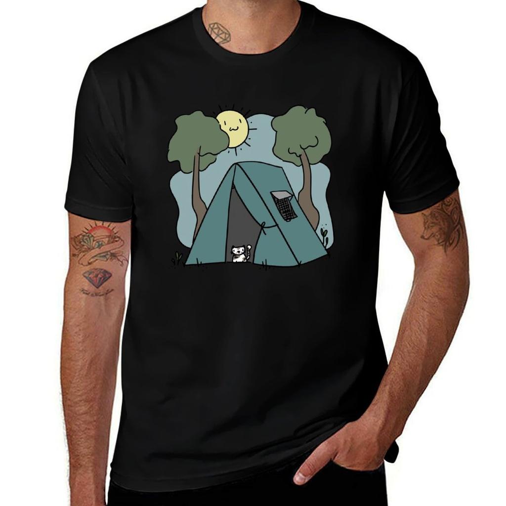 Tent Cat Tshirt T Shirt Unisex Casual Anime Tshirt Tshirt
