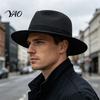 Boho Style Summer Hat Men Paper Straw Sun Hat, Breathable Wide Brim UV Protection Beach Foldable for Outdoor Vacation Travel