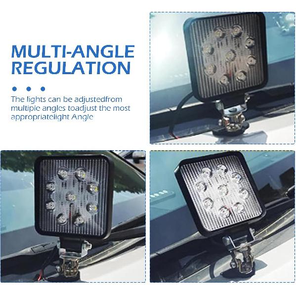 2PCS LED Light Bar Mounting Brackets, Adjustable Waterproof Hood Work Light Bracket, Vehicle LED Shockproof Non-damaging Installation Clamp,