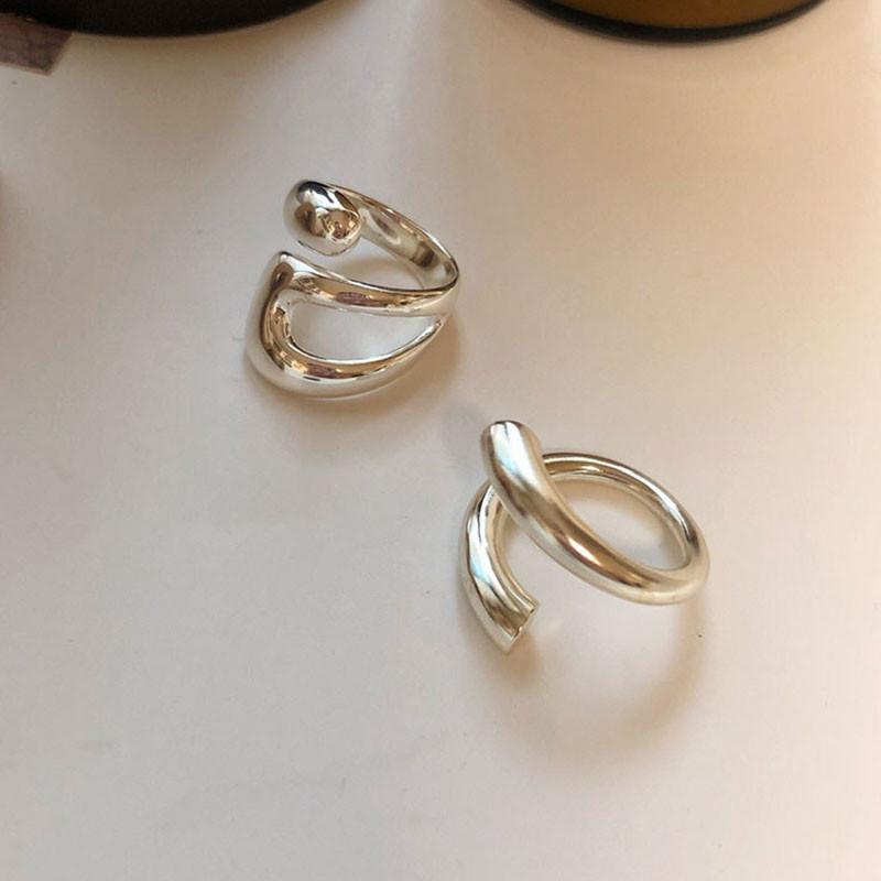Minimalist  Colour Ring For Women Fashion Creative Hollow Irregular Geometric Rings Set Birthday Party Jewelry Gift