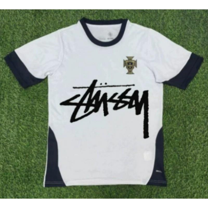 Maglia da Calcio Signature Stussy Retro Brasile Argentina Portogallo Maglia da Allenamento Calcio Uomo Donna Manica Corta