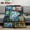 Salmon Art Collection 2D Flat Pattern Flannel Blanket, High Quality All Seasons, Home Decor, Warmth and Comfort, Perfect for Christmas Gifts.