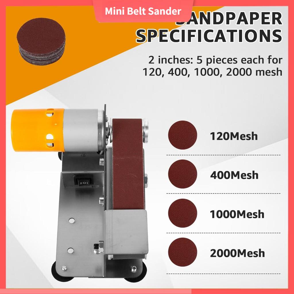 7-Speed Low Noise 15° Cutter Multifunctional Mini Belt Sander Adjustable Electric Belt Grinder Sharpener Sander Tool