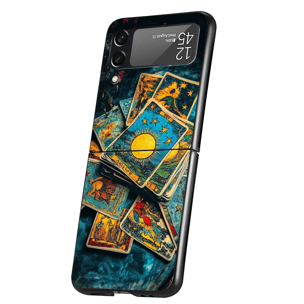 Witch Tarot Card Cover Phone Case For Samsung Galaxy Z Flip 7 6 5 4 3 5G Flip7 Flip6 Flip5 Flip4 Flip3 Black Fundas Shell