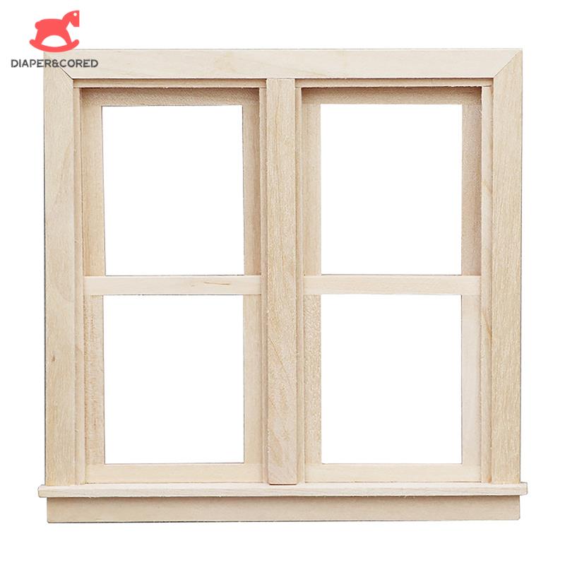 

1:6 1:12 Scale Dollhouse Miniature Window Sliding Windows Can Be Painted Furniture Model Decor Toy Doll House Accessories