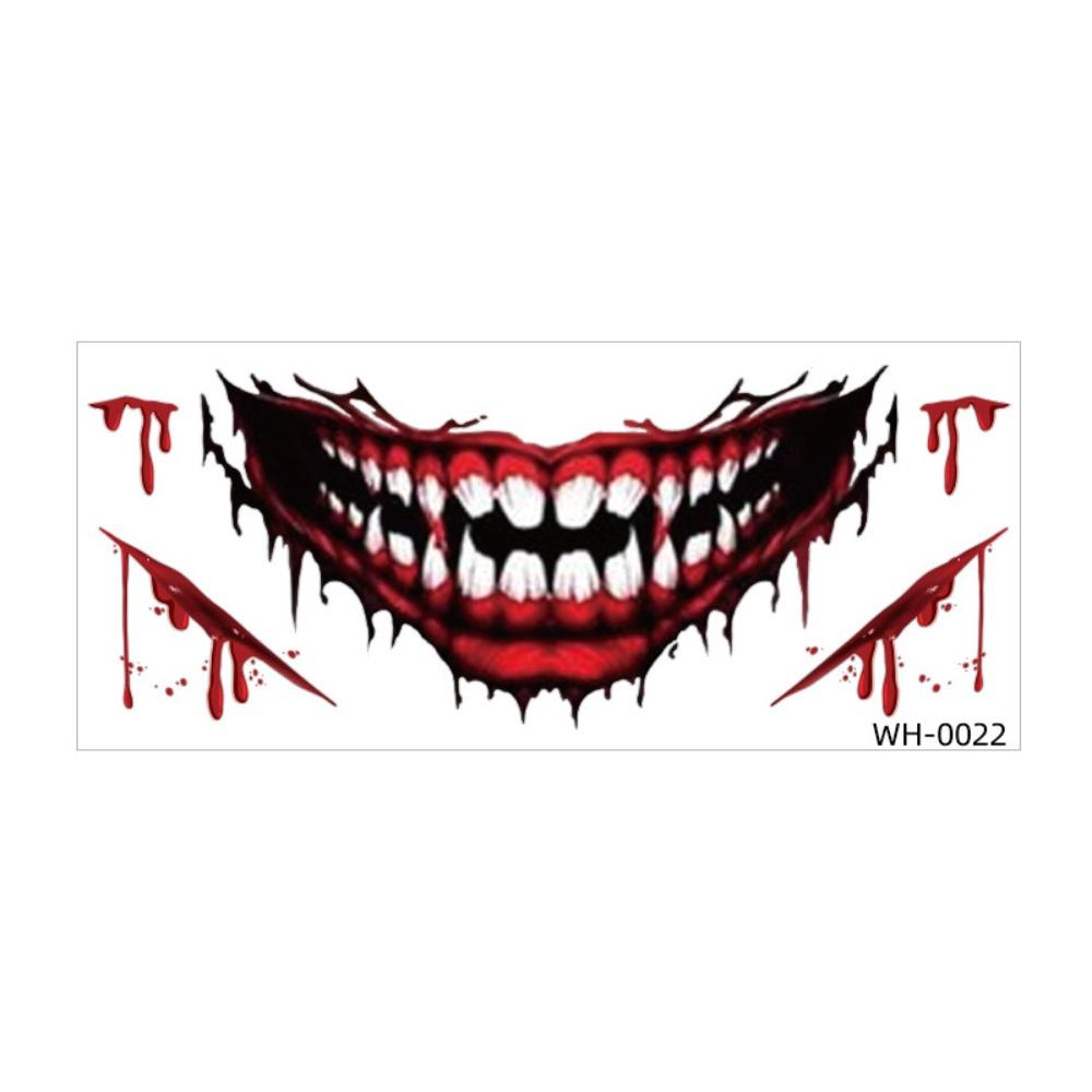 Fake Halloween Tattoo Sticker Scary Bloodiness Temporary Scar Stickers Haunted House