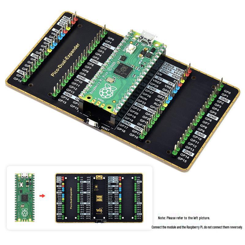Raspberry Pi Pico Dual GPIO Expansion Board with 4X20P Male Headers