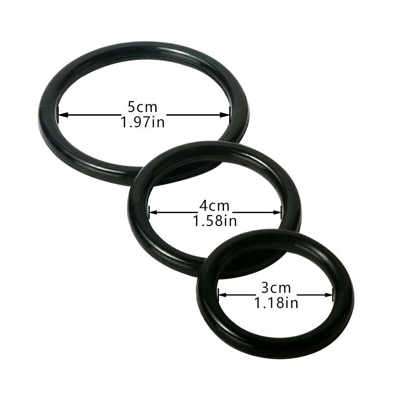 3 Pcs/set Super Soft Cock Ring Erection Enhancing Silicone Penis Ring Set for Extra Stimulation