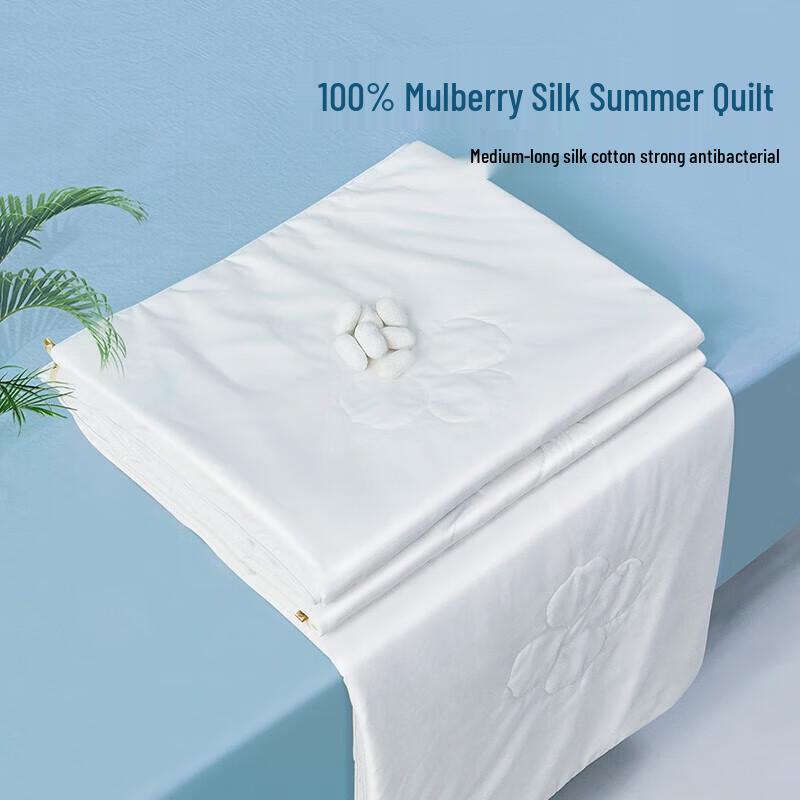FUANNA Antibacterial Tussah Silk Summer Quilt