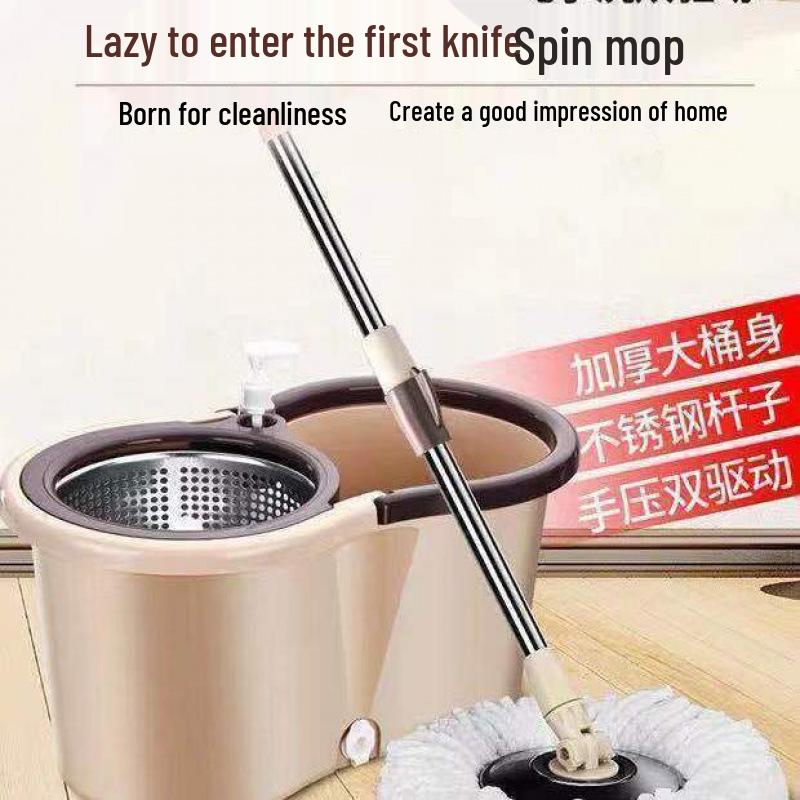 Thickened Double Drive Rotating Mop Bucket Set for Household Cleaning