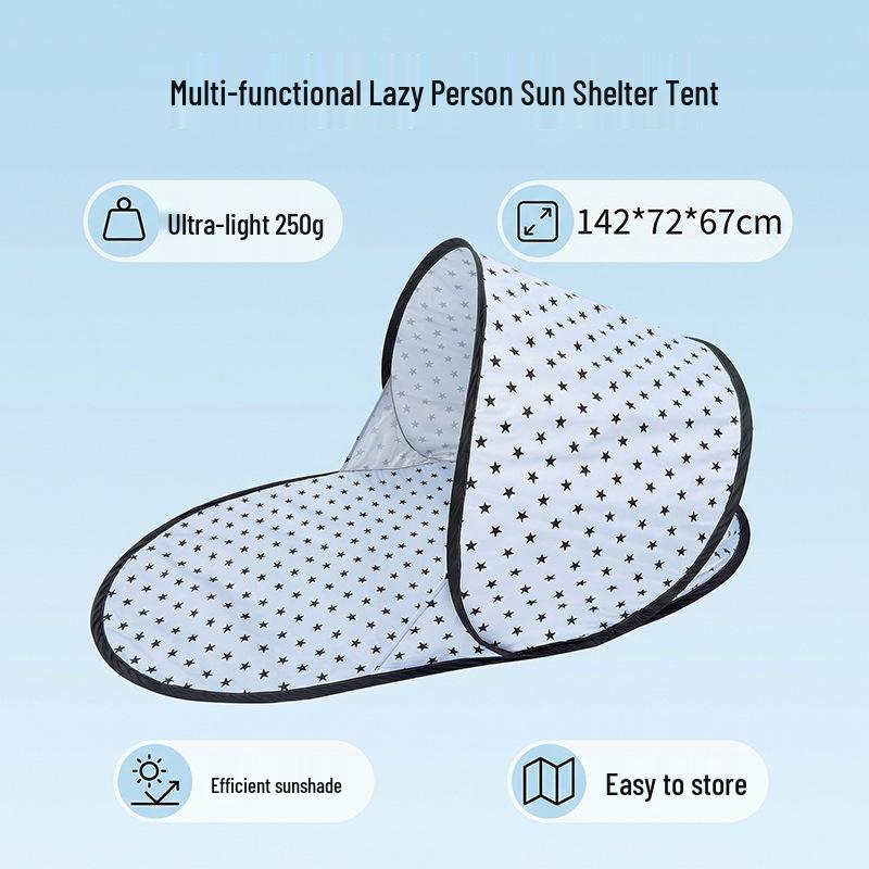 Lightweight One-Second Pop-Up Tent for Single Person - Beach Sunshade & Camping Sun Protection