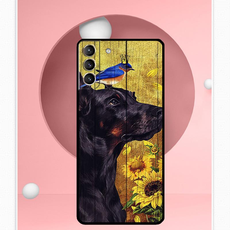 Etui Doberman Dog do Samsung Galaxy S22 S23 S24 Ultra Note 20 10 S8 S9 S10 Plus S21 S20 FE Miękka okładka