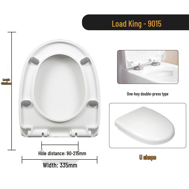 Soft-Close Quick-Release PP Toilet Seat Cover
