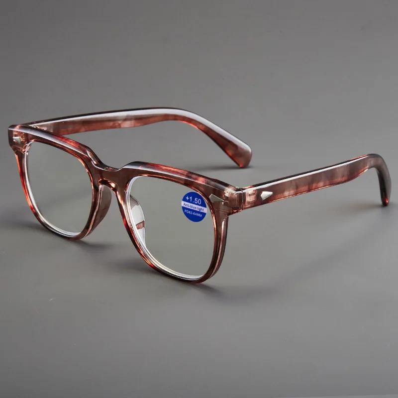 Blue Light Blocking Reading Glasses for Women Men Jelly Wrapped Flower Square Presbyopia Eyeglasses Hyperopia Diopter Eyewear