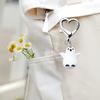 Keychain Pendant Penguin Charm Heart Buckle Keychain with Red Heart Decoration Backpack Decorative Keyring