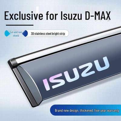 Isuzu D-MAX Lietus un vēja deflektori: Biezas logu deflektori stipram lietum, pielāgošanas piederumi