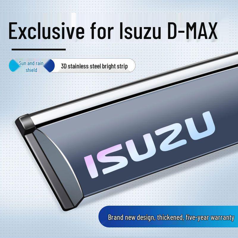Isuzu D-MAX Regen- und Windabweiser: Dicke Fensterheber für starken Regen, Individuelle Modifikationszubehörteile