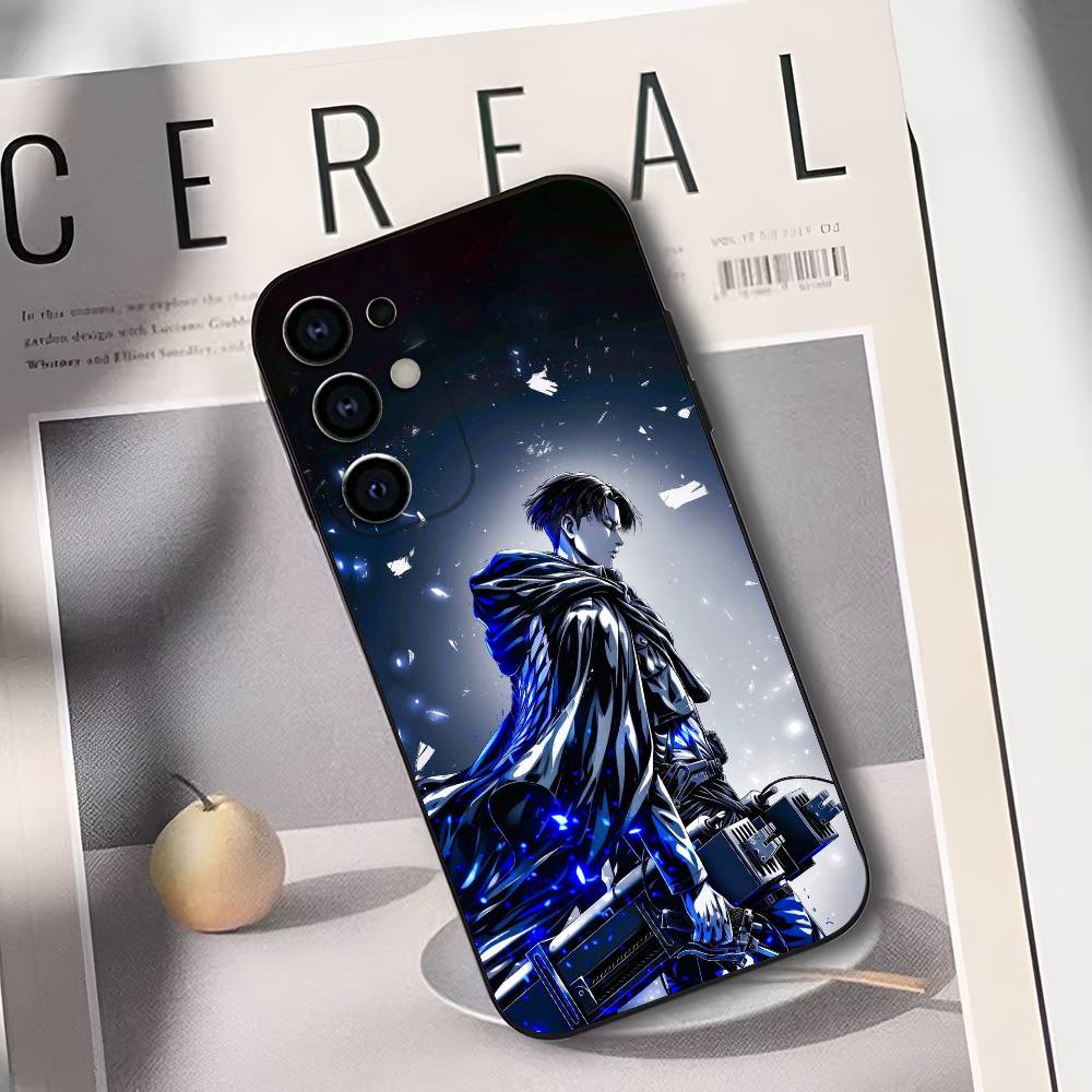L-Levi Ackerman A-Attack On T-Titans Phone Case For Samsung S25,S24,S21,S22,S23,S30,Ultra,S20,Plus,Soft Silicone Black Cover