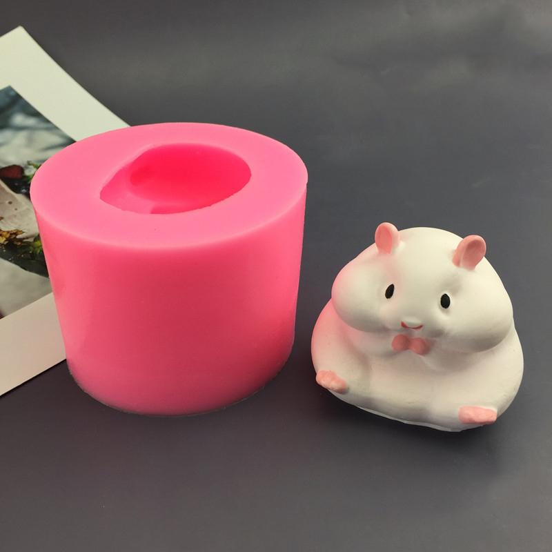 Hamster Silikon Kuchenform Hamsterform Mousseform Niedliche Hamster Kerzenform Backen Kuchen Dekorationswerkzeuge Küchenzubehör
