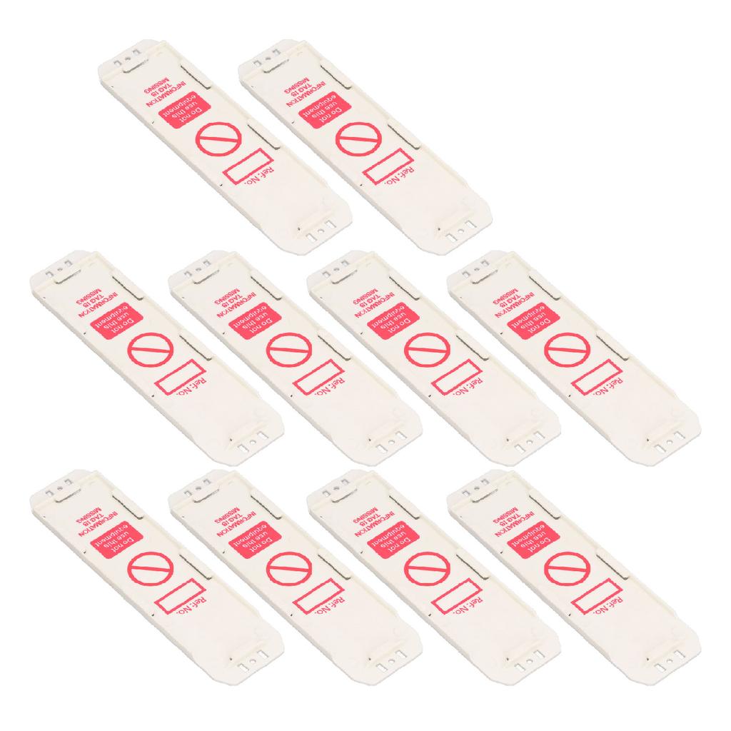 10 szt. Plastikowe uchwyty statusu rusztowania na zawieszki inspekcji bezpieczeństwa Nie używać Uchwyty Scafftag