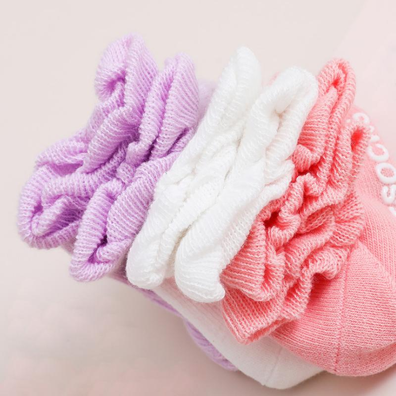 3Pair/lot  New Non-slip Children Baby Socks Newborn Baby Socks for Girls and Boys